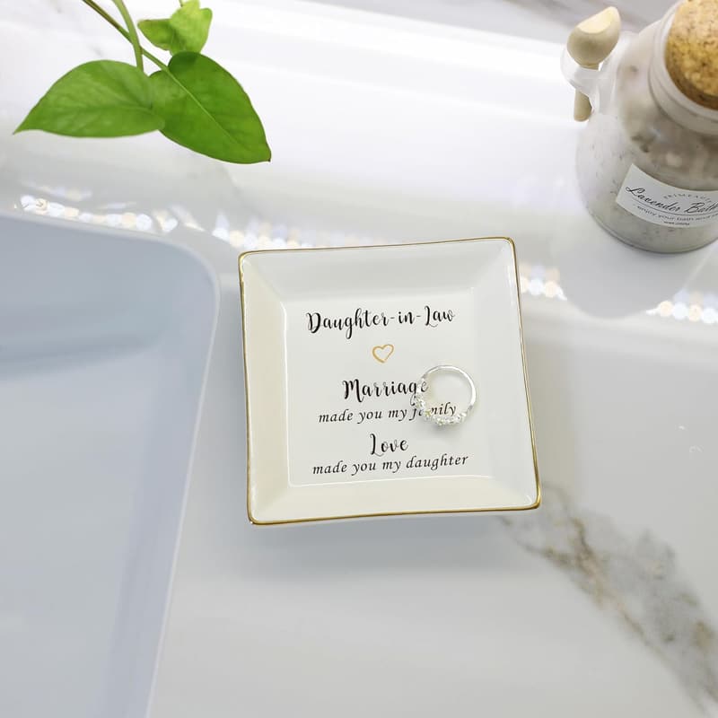 Ceramic Ring Dish Jewelry Tray for Mom and Friends