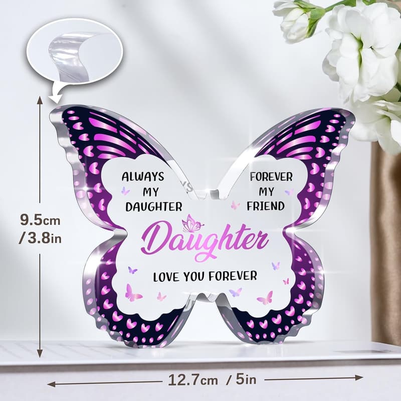 To My Daughter Butterfly Acrylic Plaque - Mother's Day Gift