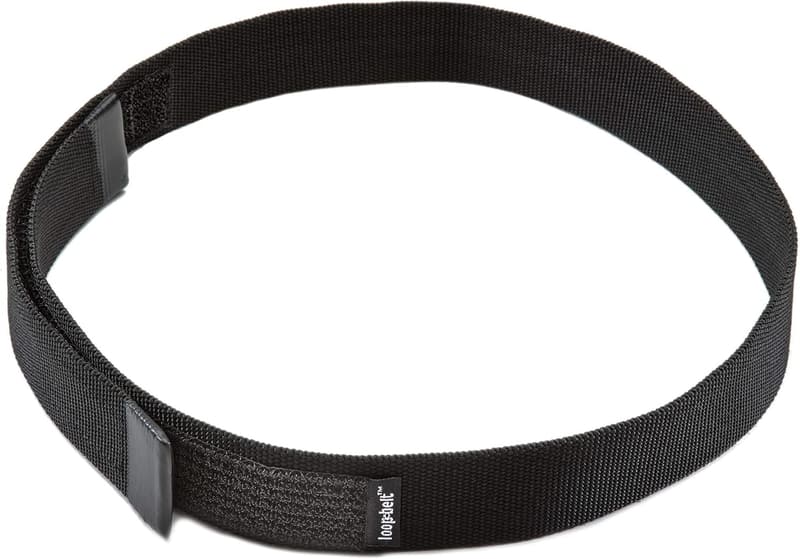 No-Scratch Black Web Belt with Rubber Tips and Hook & Loop Fasteners