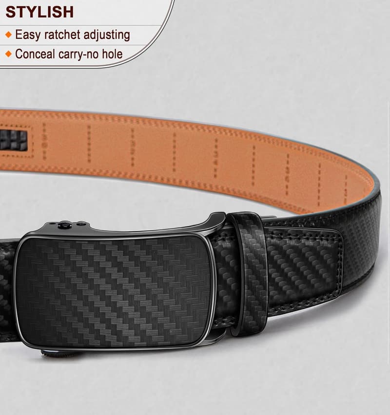 Men's Adjustable Ratchet Belt - Lightweight Click Design