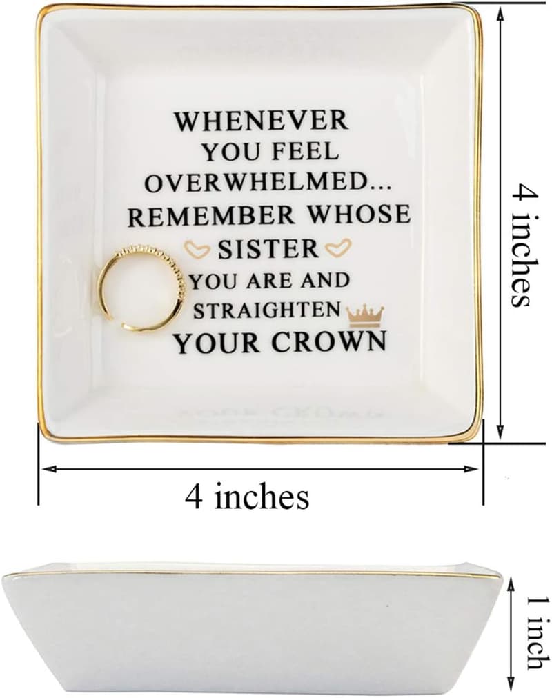 Sister Birthday Trinket Dish - Inspirational Jewelry Tray