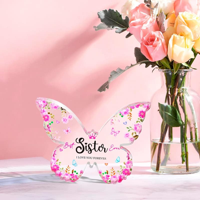 Personalized Butterfly Plaque for Sister's Birthday