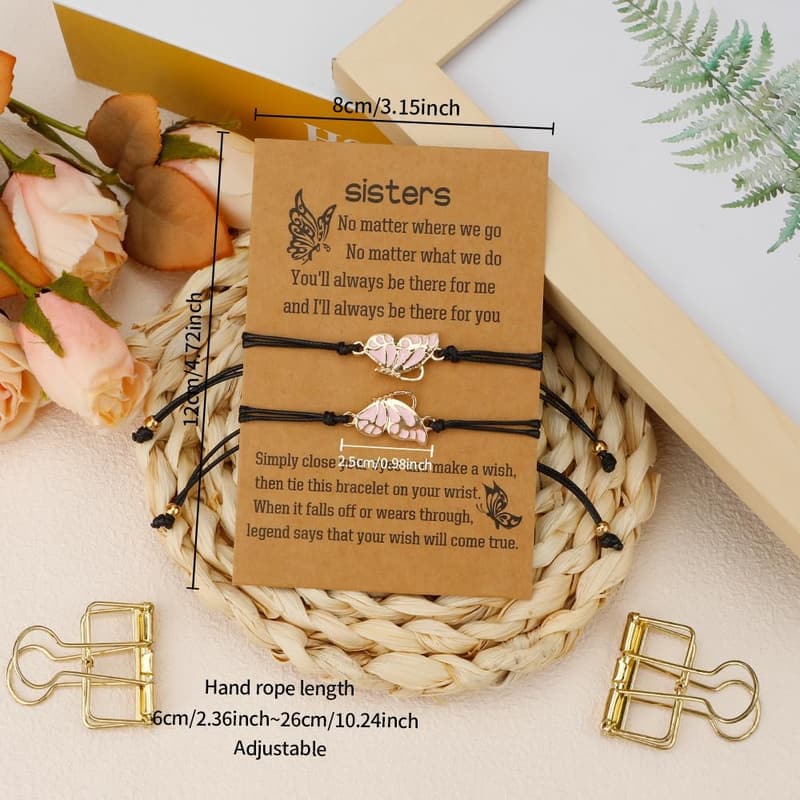 Sisters Birthday Graduation Friendship Matching Bracelets