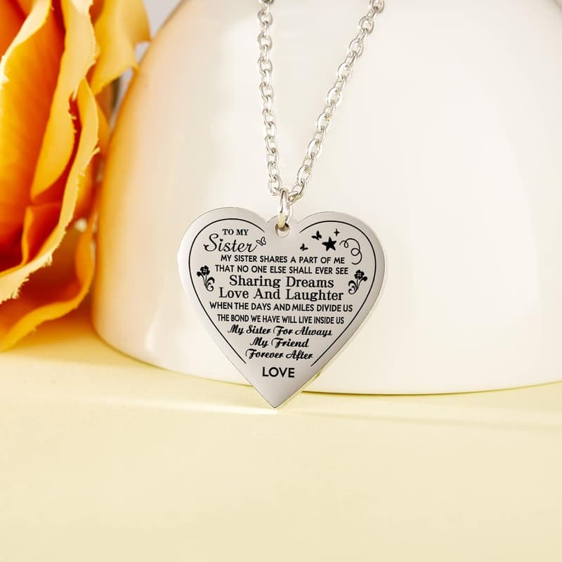 Mother's Day Heart-Shaped Pendant Necklace for Women and Teens