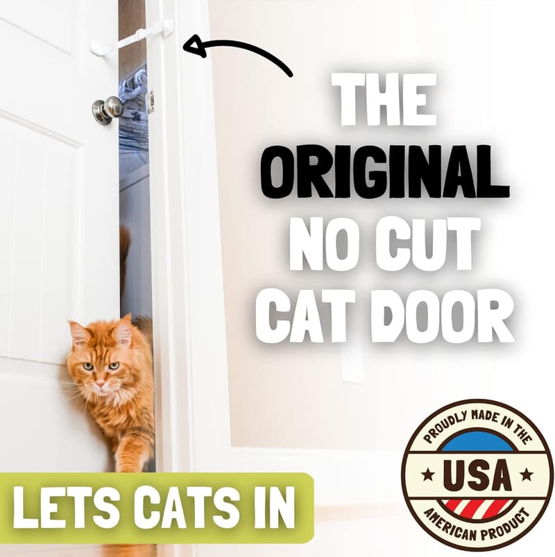 Adjustable Cat Door Latch & Stopper - Dog-Proof Strap