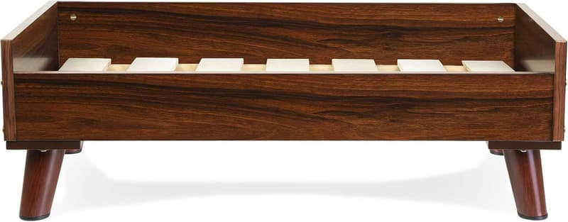 Mid-Century Modern Dog Bed Frame for Medium Dogs - Walnut