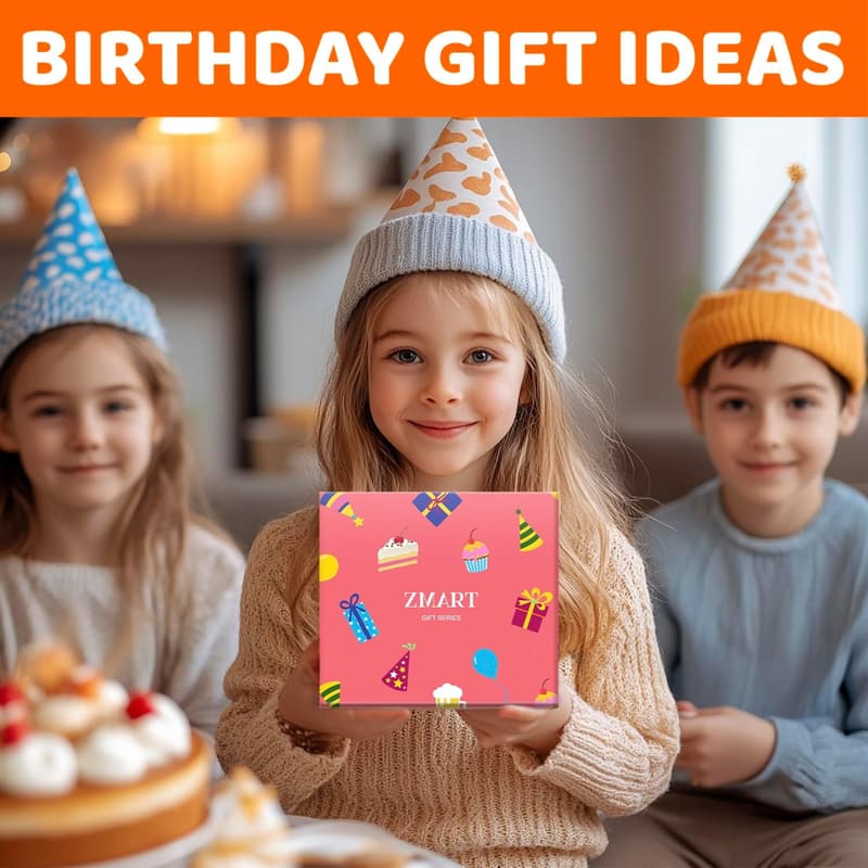 Birthday Gift Socks for Girls (Ages 6-9) - Pink