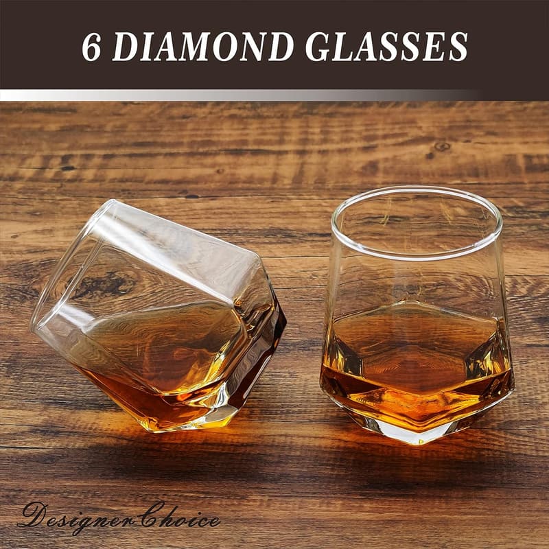 Whiskey Decanter Set with 6 Glasses - Perfect Gift for Men