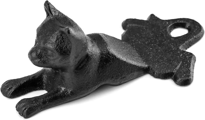 Decorative Vintage Cat Door Stopper Wedge – Anti-Rust Black
