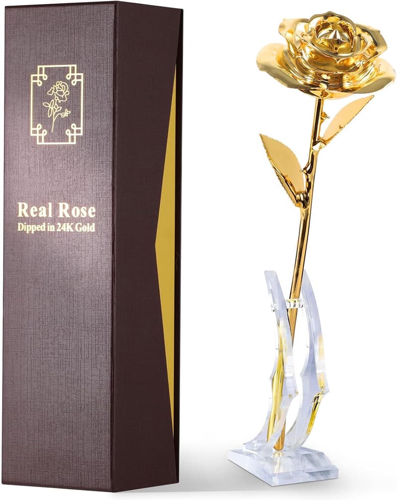 24K Gold Dipped Rose - Unique Romantic Gift for Her