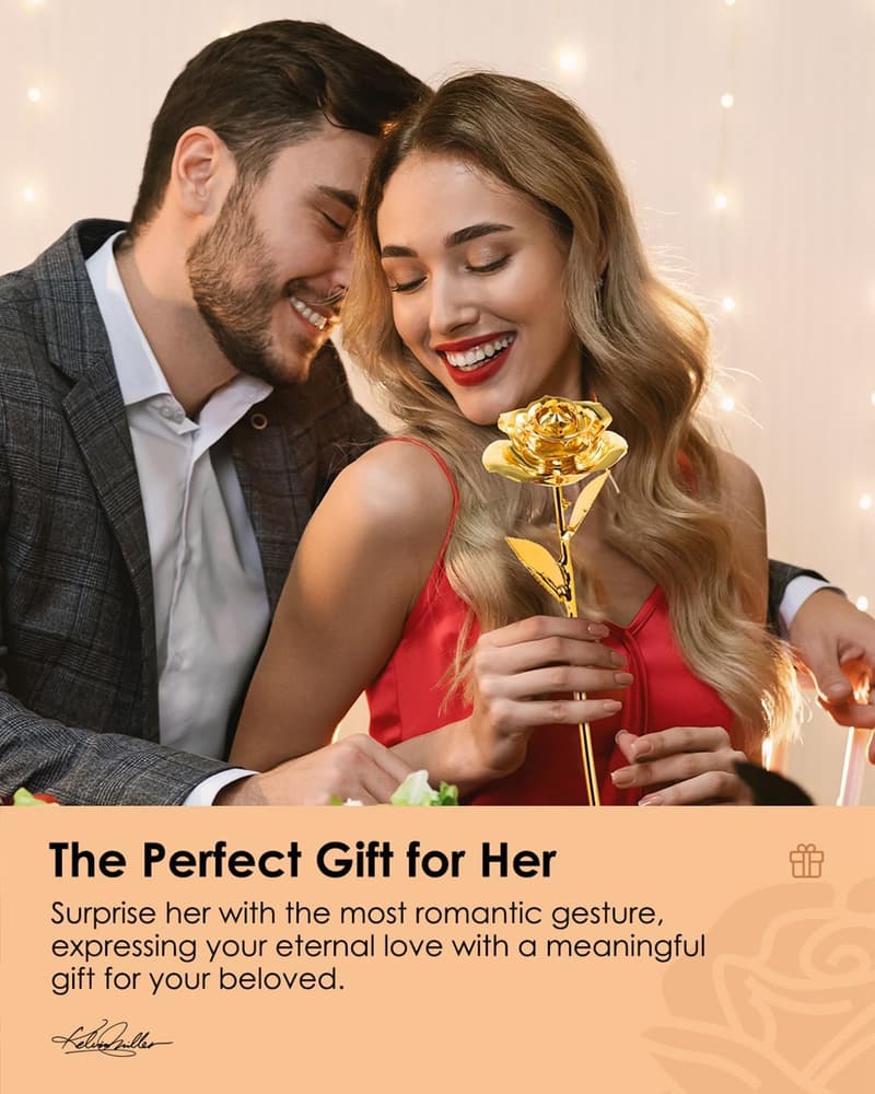 24K Gold Dipped Rose - Unique Romantic Gift for Her