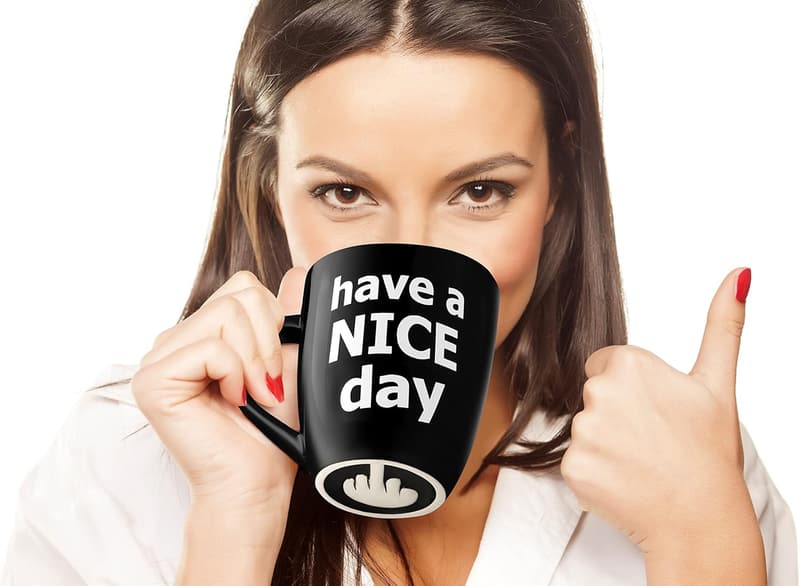 Funny Coffee Mug for Adults – Perfect Novelty Gift (14 oz, Black)