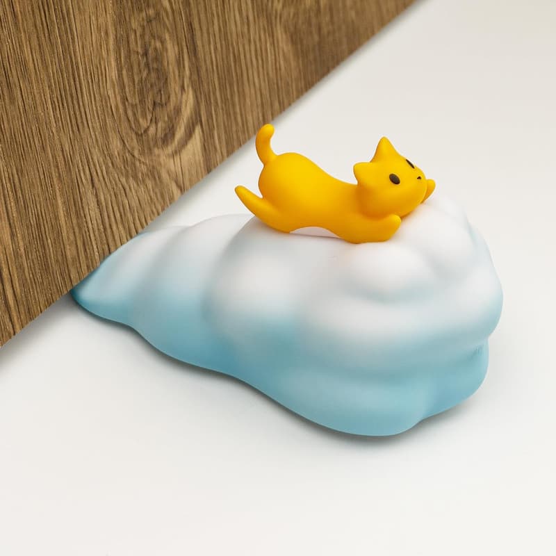Cartoon Cat Cloud Door Stopper Wedge for Home & Office