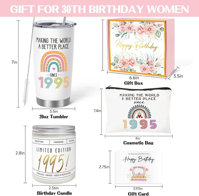 30th Birthday Gift Basket for Women - Unique & Funny Ideas