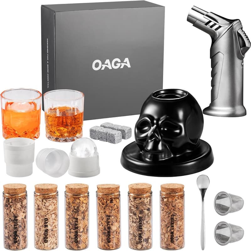 Whiskey Smoker Kit with Wood Chips - Perfect Gift for Men