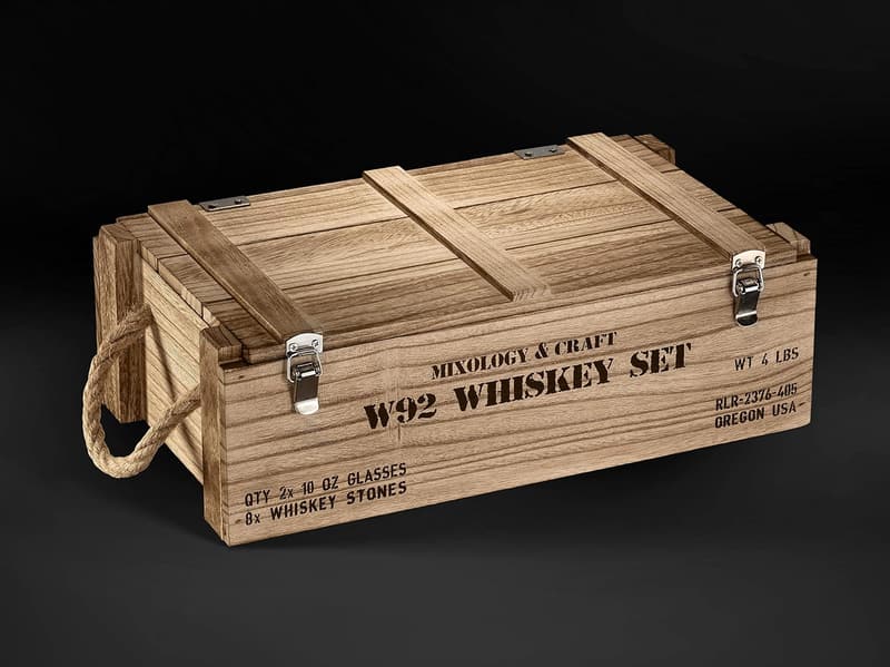 Whiskey Gift Set with Chilling Stones and Glasses for Men
