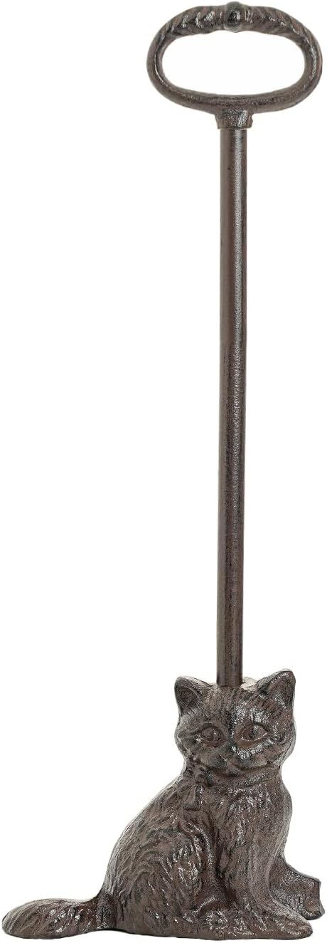 Cat-Shaped Cast Iron Door Stopper Wedge – Heavy Duty, Antique Style