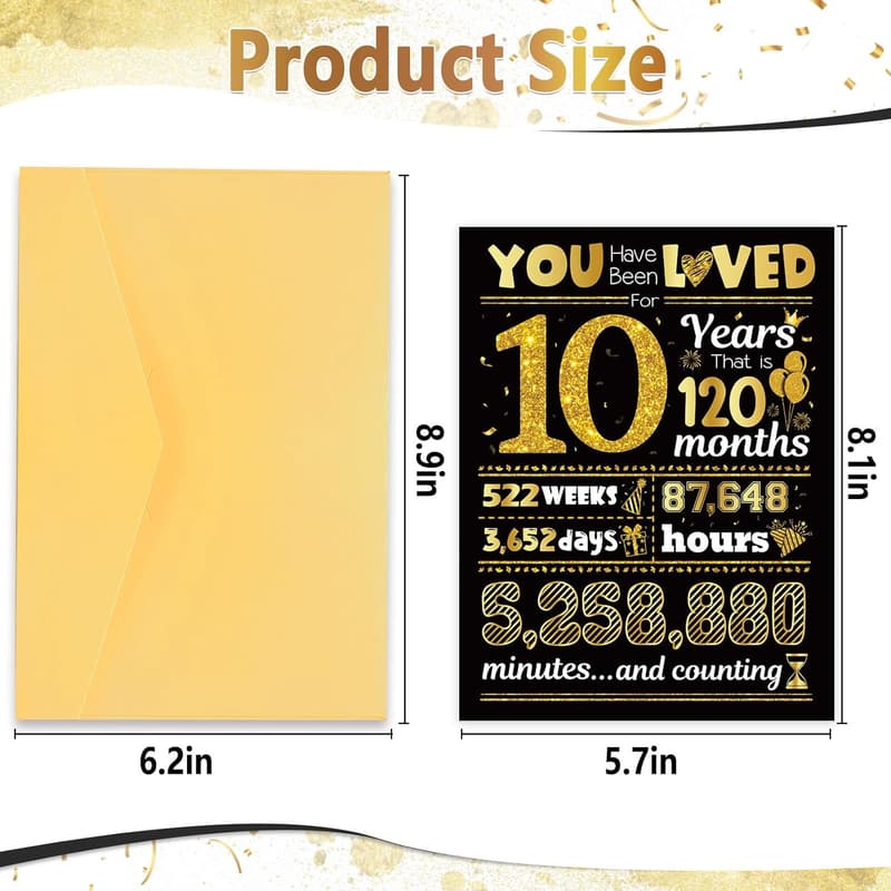 10th Birthday Card for Boys and Girls - Fun Gift Idea