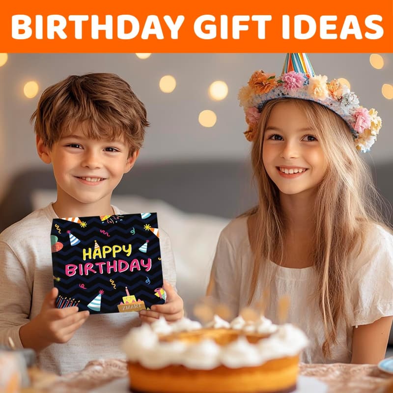 Kids' Birthday Socks (Ages 3-12) - Black Gift for Boys & Girls