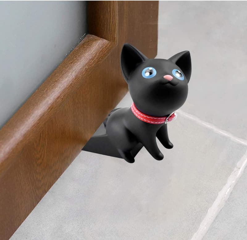 Cat Door Stopper - Decorative Non-Slip Wedge for All Floors