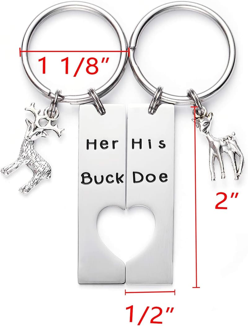 Hunting Couples Keychains - Personalized Deer Design