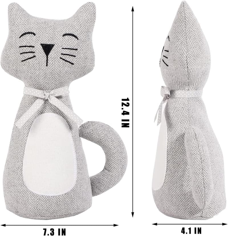Cute Cat Fabric Door Stopper - Soft, Durable Wall Protector