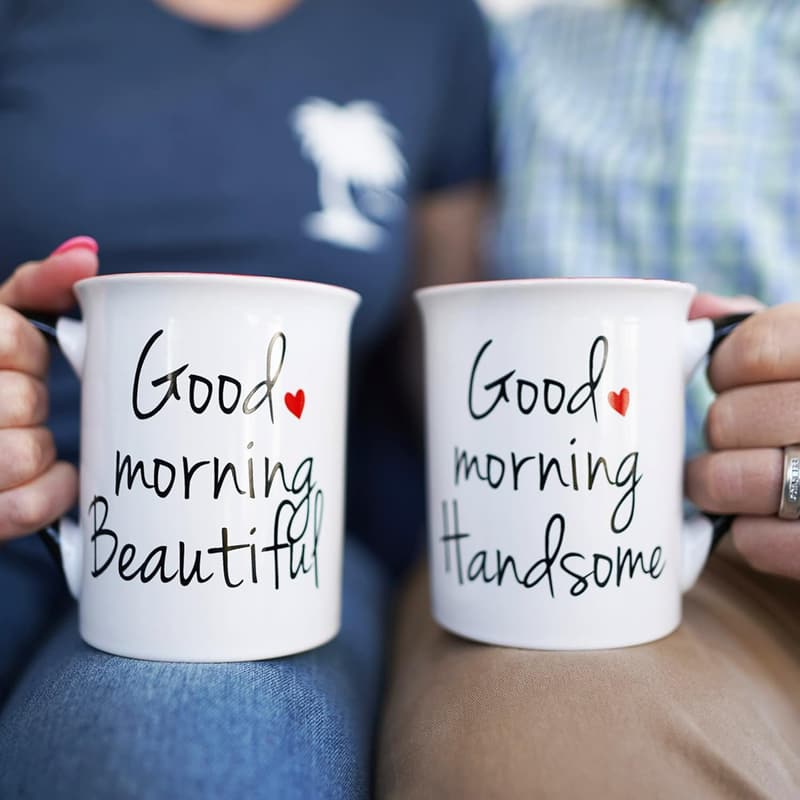 Valentine's Day Couples Coffee Mugs Set - 16oz 