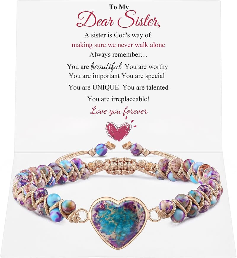 Handmade Jasper Heart Bracelet for Women – Birthday & Anniversary Gift