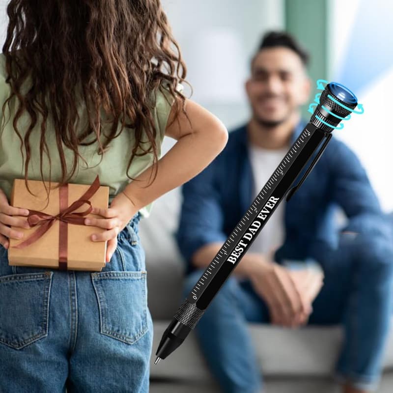 Father's Day 12-in-1 Multitool Pen - Unique Gift for Dad
