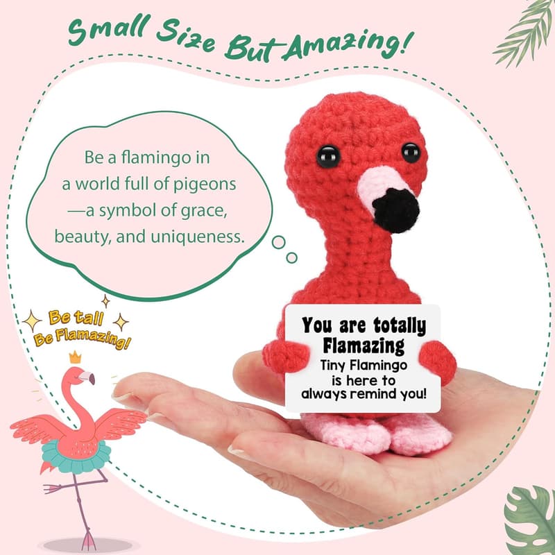 Flamingo Crochet Birthday Gifts for Women & Teens
