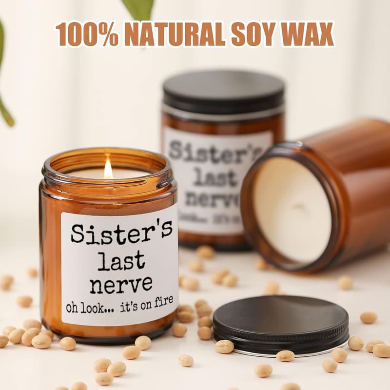 Birthday Gift for Sister - Lavender Scented Candle