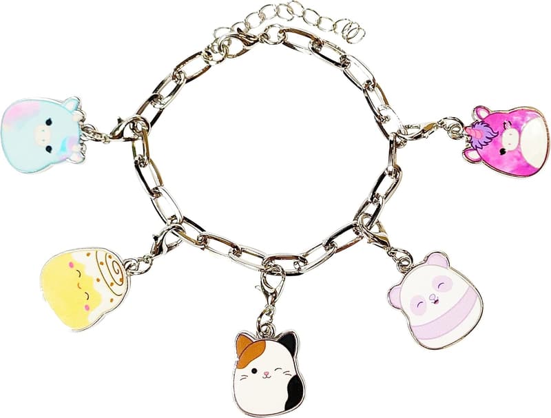 Charm Bracelet Squishmallows Set with 5 Interchangeable Charms