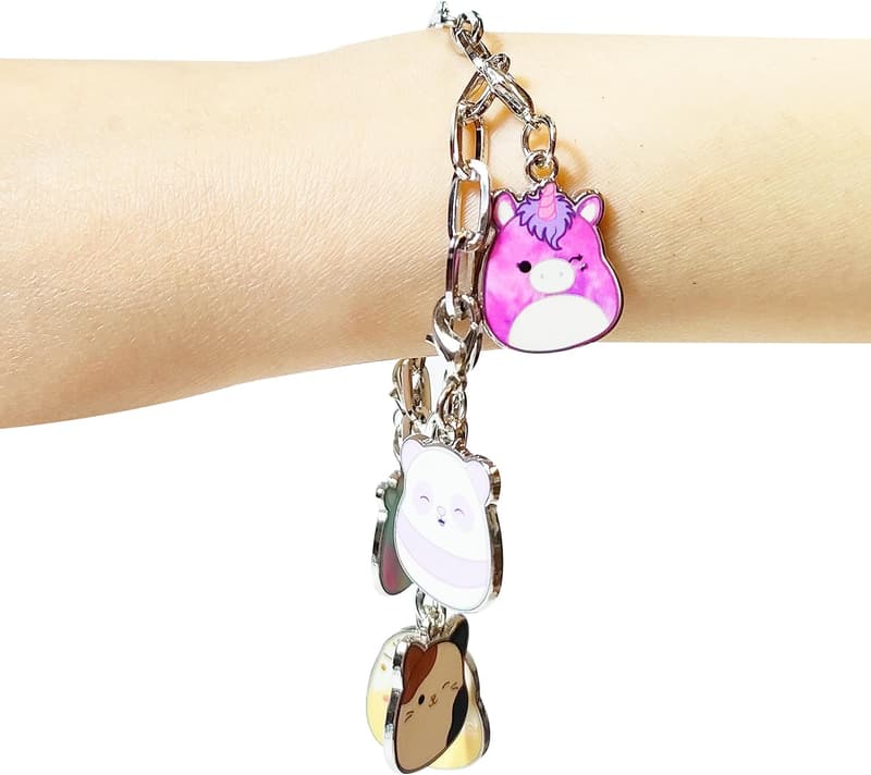 Charm Bracelet Squishmallows Set with 5 Interchangeable Charms