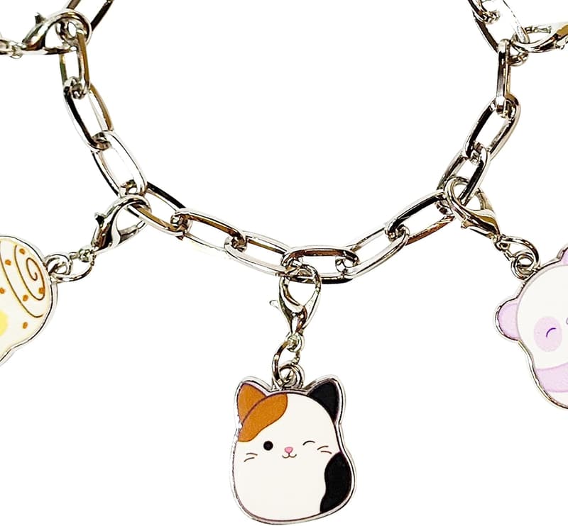 Charm Bracelet Squishmallows Set with 5 Interchangeable Charms
