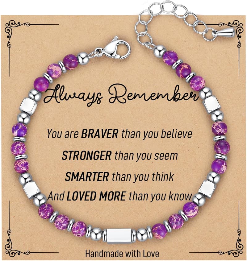 Graduation Gift: Tiny Gemstone Beaded Bracelets for Teen Girls
