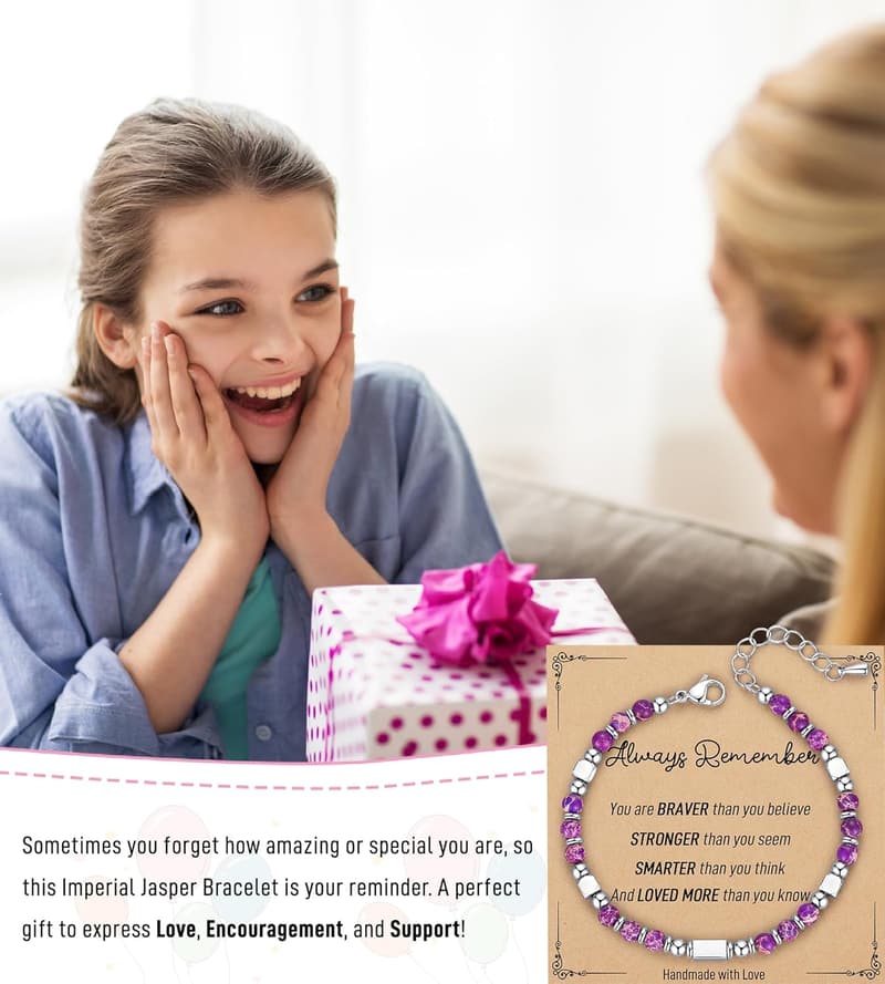 Graduation Gift: Tiny Gemstone Beaded Bracelets for Teen Girls