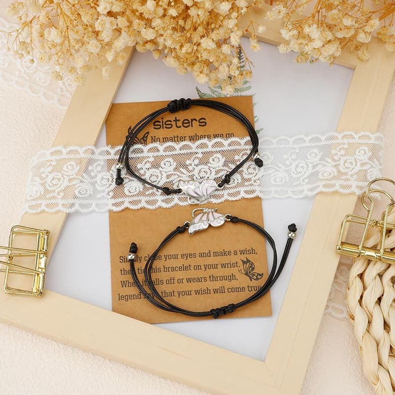 Birthday Friendship Matching Bracelets for Sisters