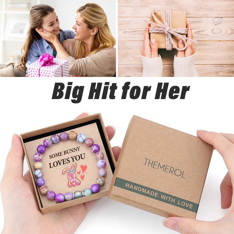 Easter Moonstone Bracelet for Kids and Teens, Unique Gift