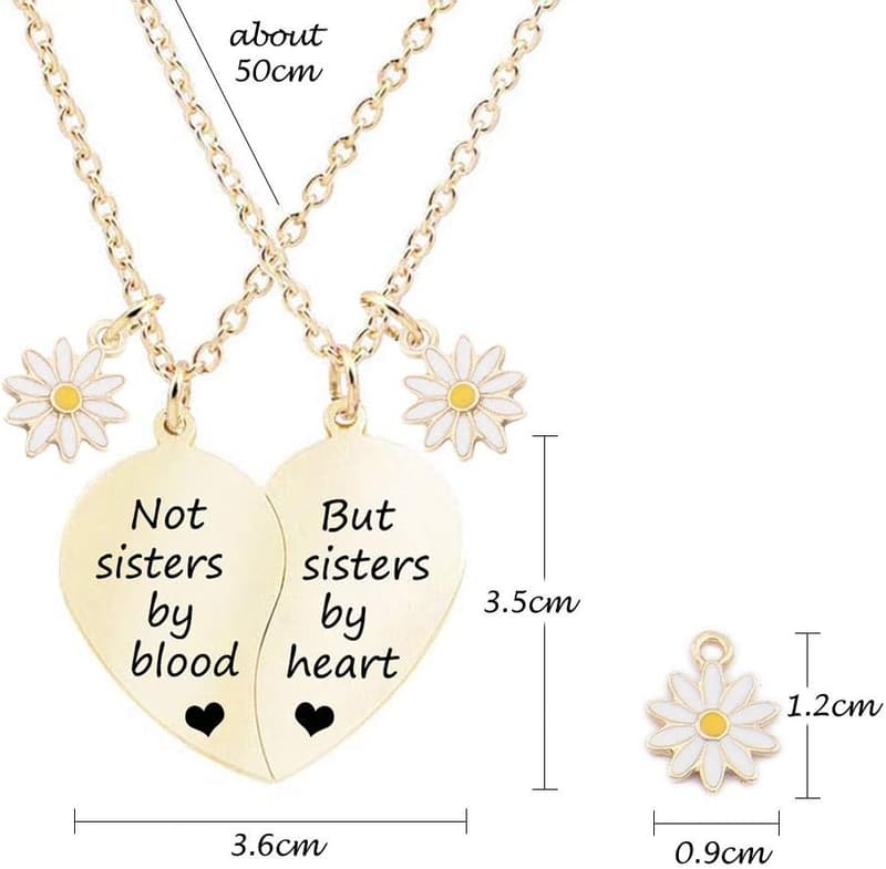 Valentine's Day Split Heart BFF Necklace Set for Women