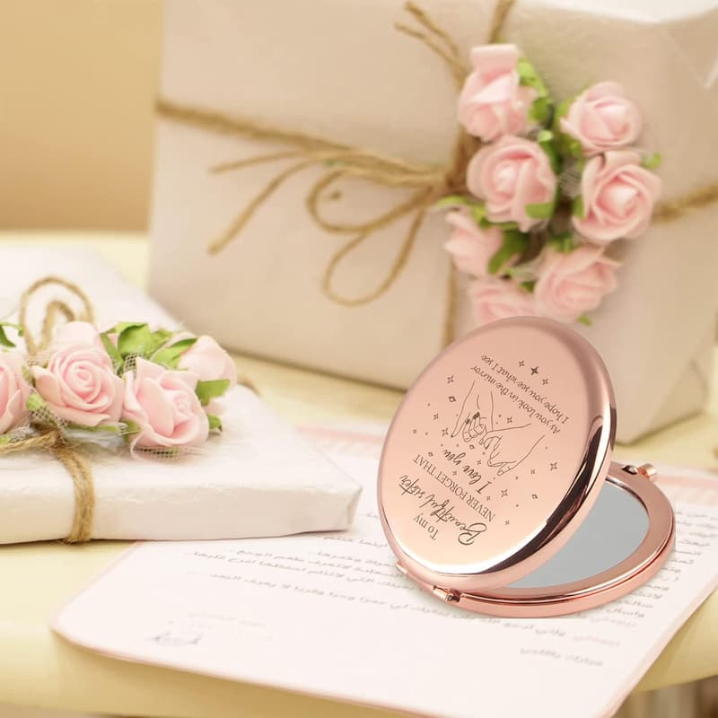 Sister Birthday Compact Mirror Gift for Friendship