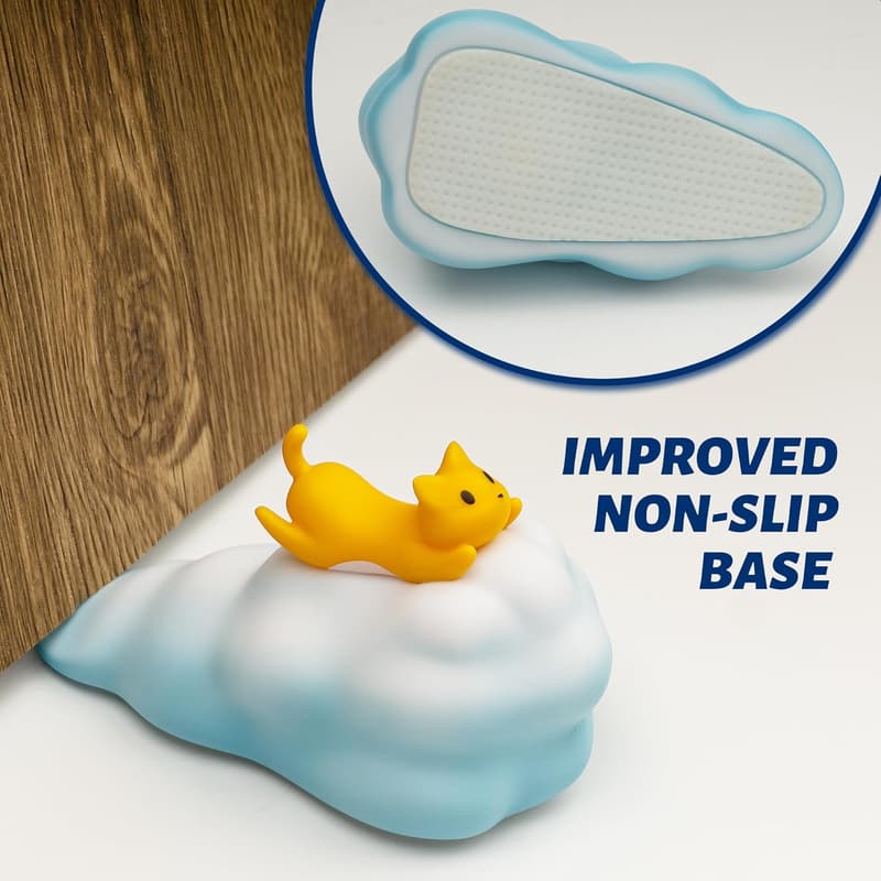Cartoon Cat Cloud Door Stopper Wedge for Home & Office