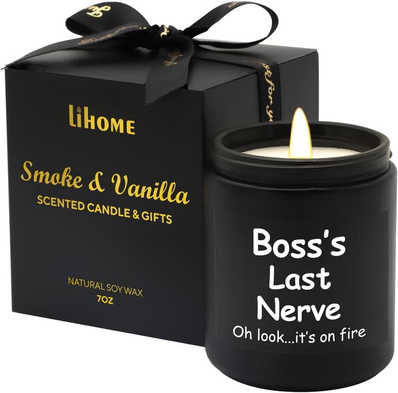 Boss's Day Vanilla Soy Wax Candle - 7oz Gift for Men