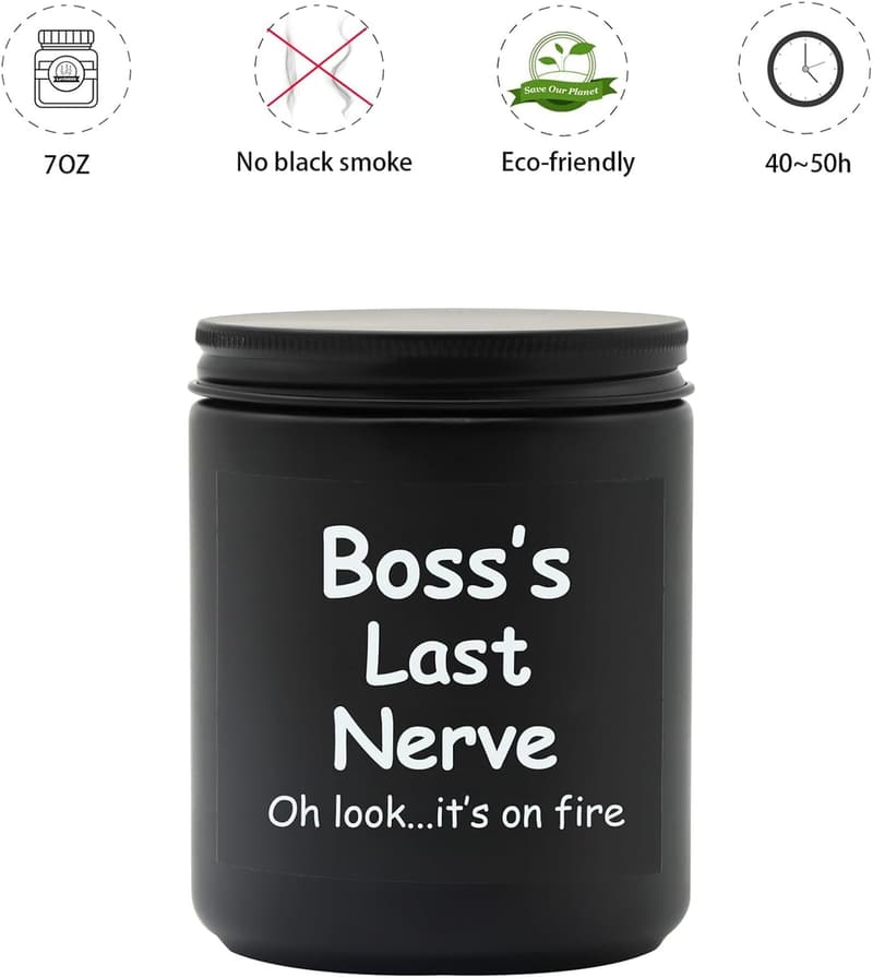 Boss's Day Vanilla Soy Wax Candle - 7oz Gift for Men