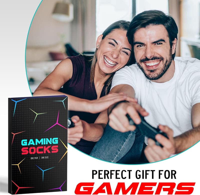 Gaming Socks for Men - Fun Stocking Stuffers for Gamers