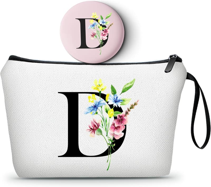 Personalized Makeup Bag with Mirror for Women - Unique Gift