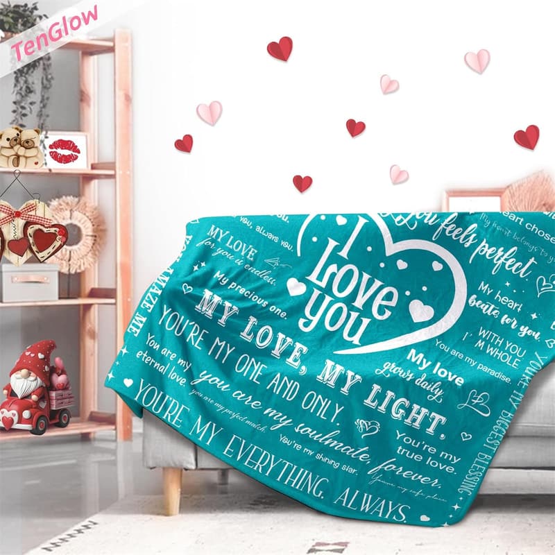 Valentine's Day Soft Throw Blanket for Him - 50