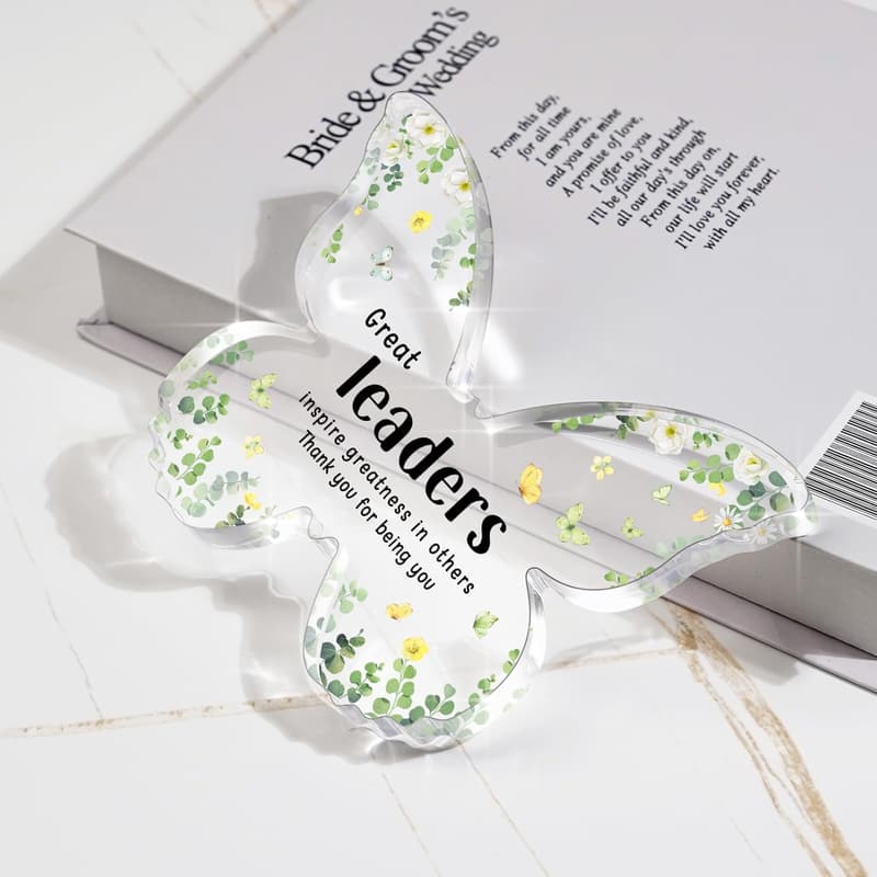 Retirement Gift for Women - Butterfly Acrylic Plaque