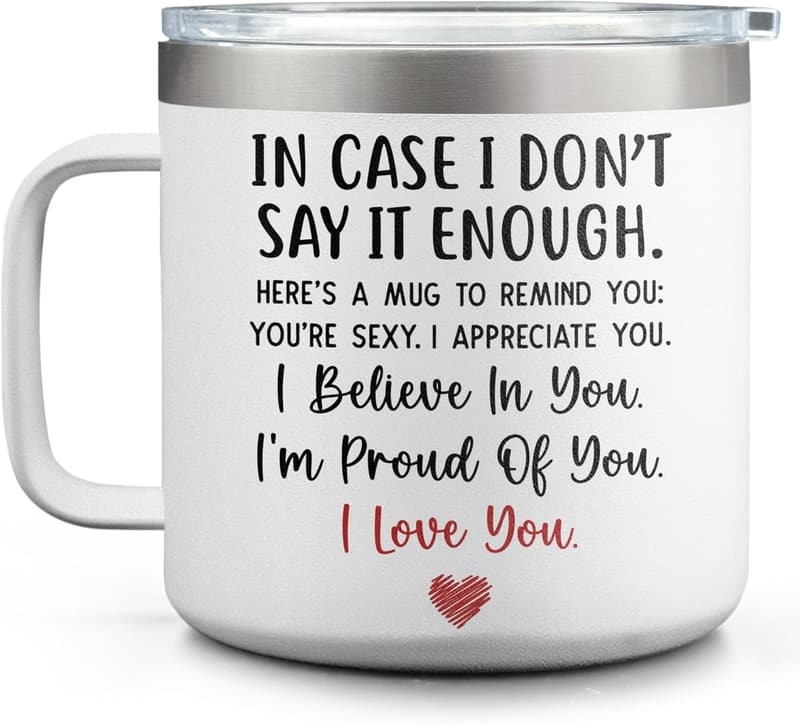 Valentine's Day 14oz Stainless Steel Tumbler for Couples