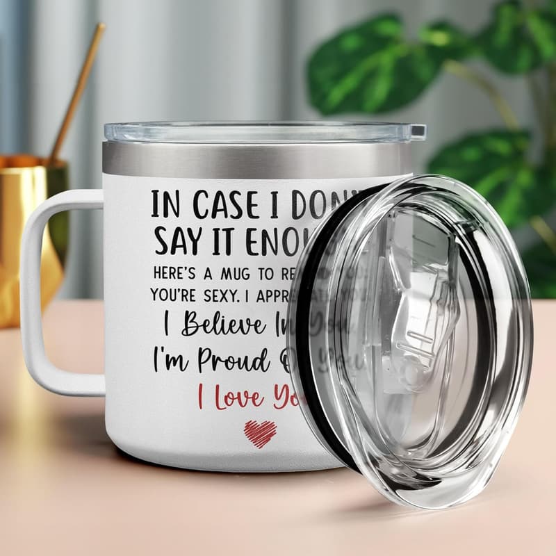 Valentine's Day 14oz Stainless Steel Tumbler for Couples