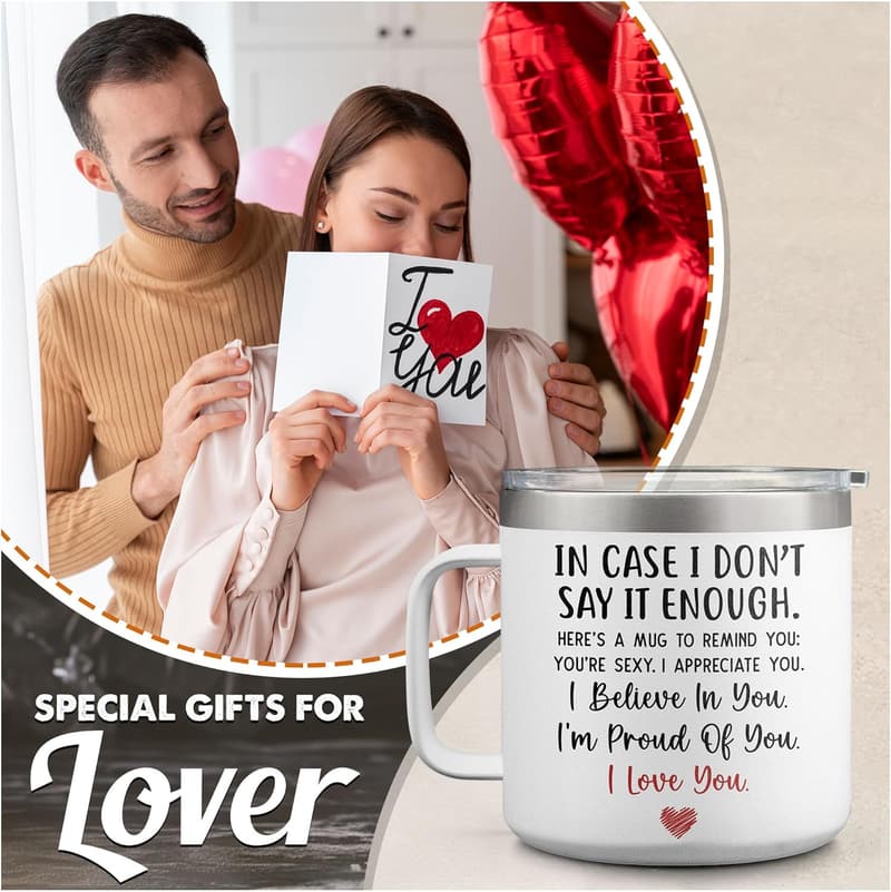 Valentine's Day 14oz Stainless Steel Tumbler for Couples